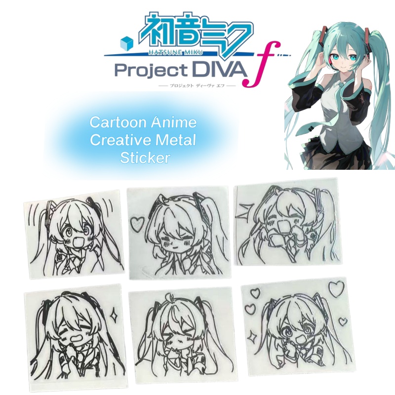Headphone Parts - Adesivos metálicos 3D do personagem de