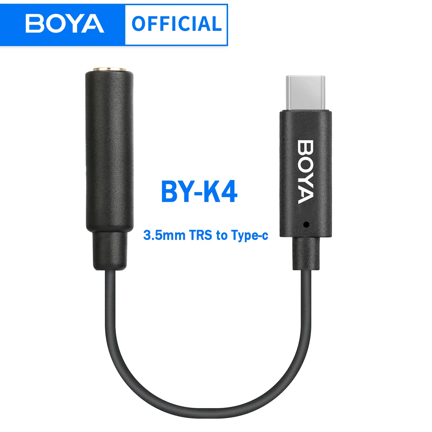 Trs Cable - BOYA BY-K4 3,5 mm TRS (fêmea)