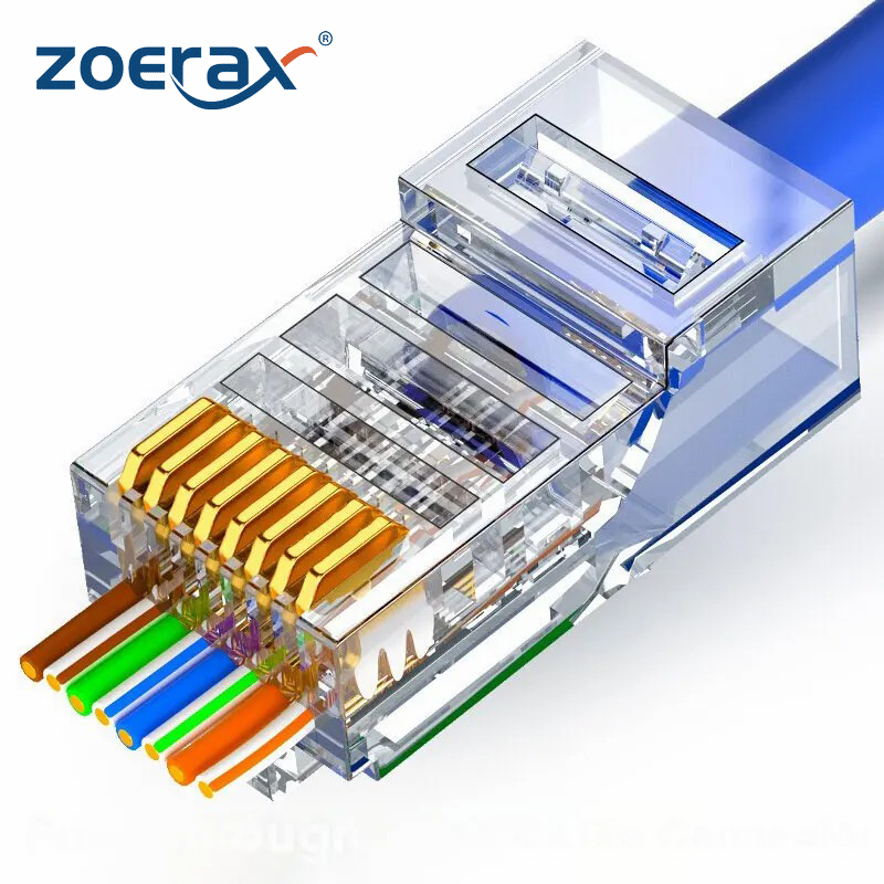 Rj45 Jack - ZOERAX 50/100 PCS RJ45 Pass Através