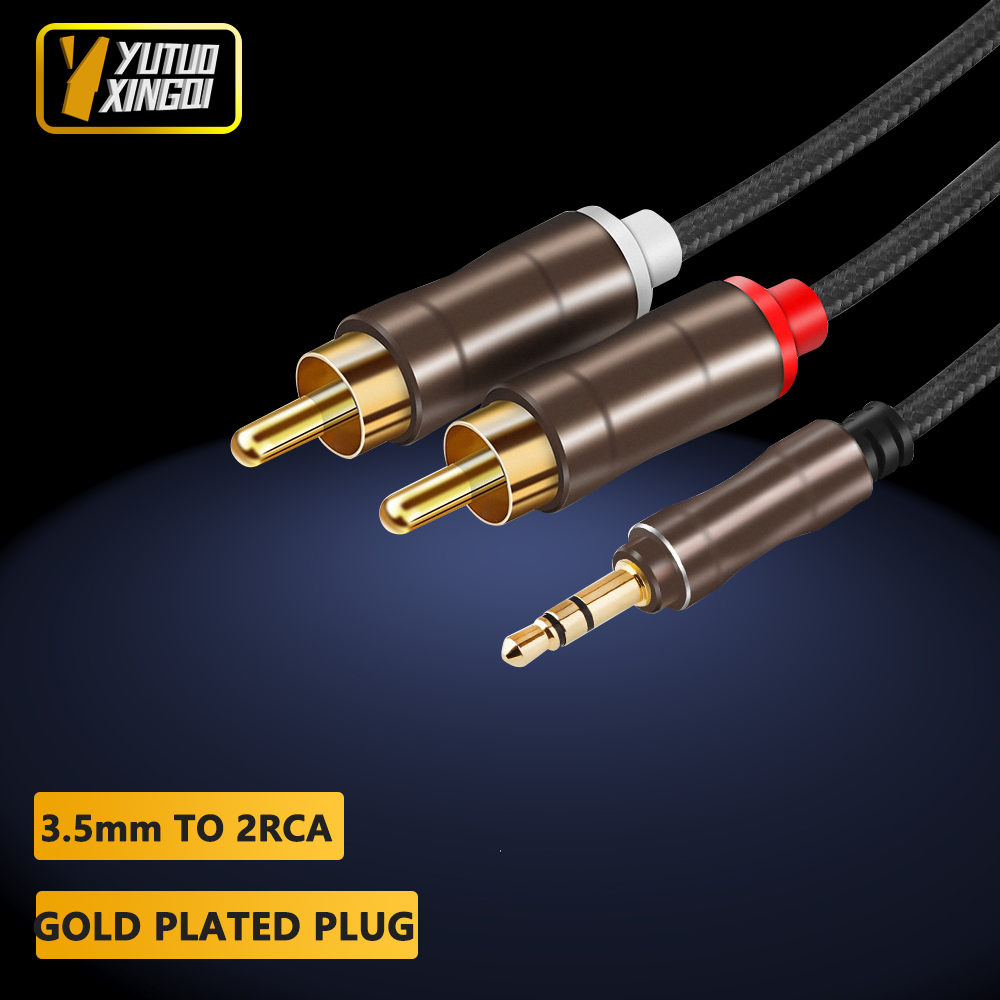 Audio Cable Rca - 3.5mm para 2rca duplo lótus cabo