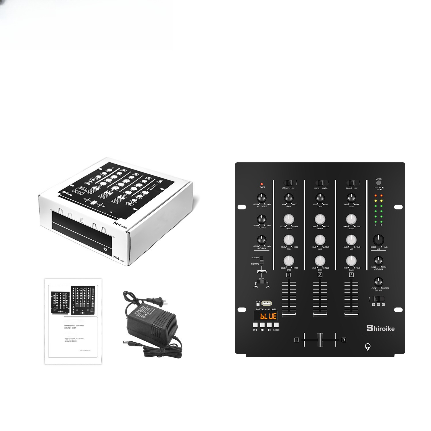Mixer DJ de 4 Canais, Console  - Audio Interface avaliação e preço