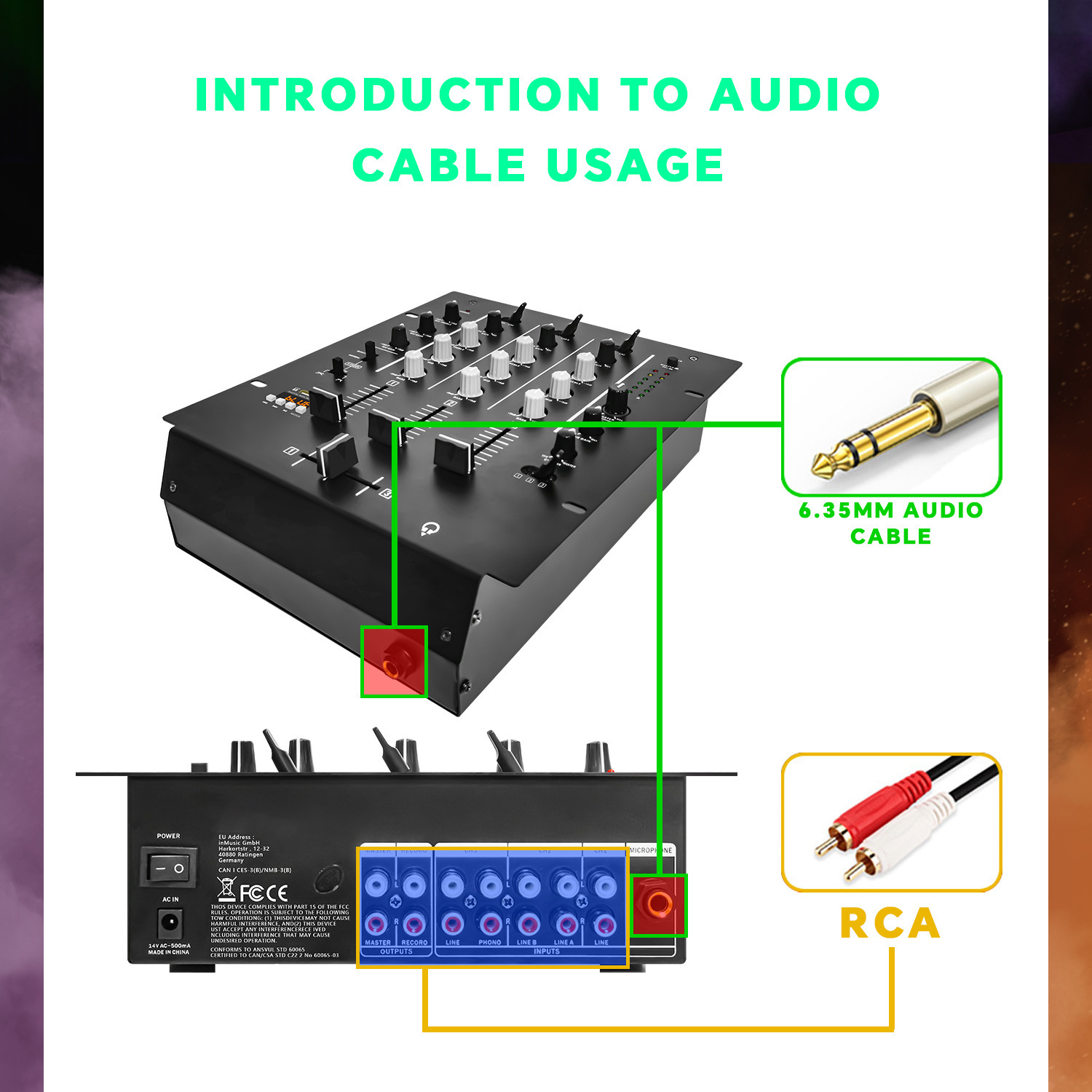 Mixer DJ de 4 Canais, Console  - Audio Interface avaliação e preço