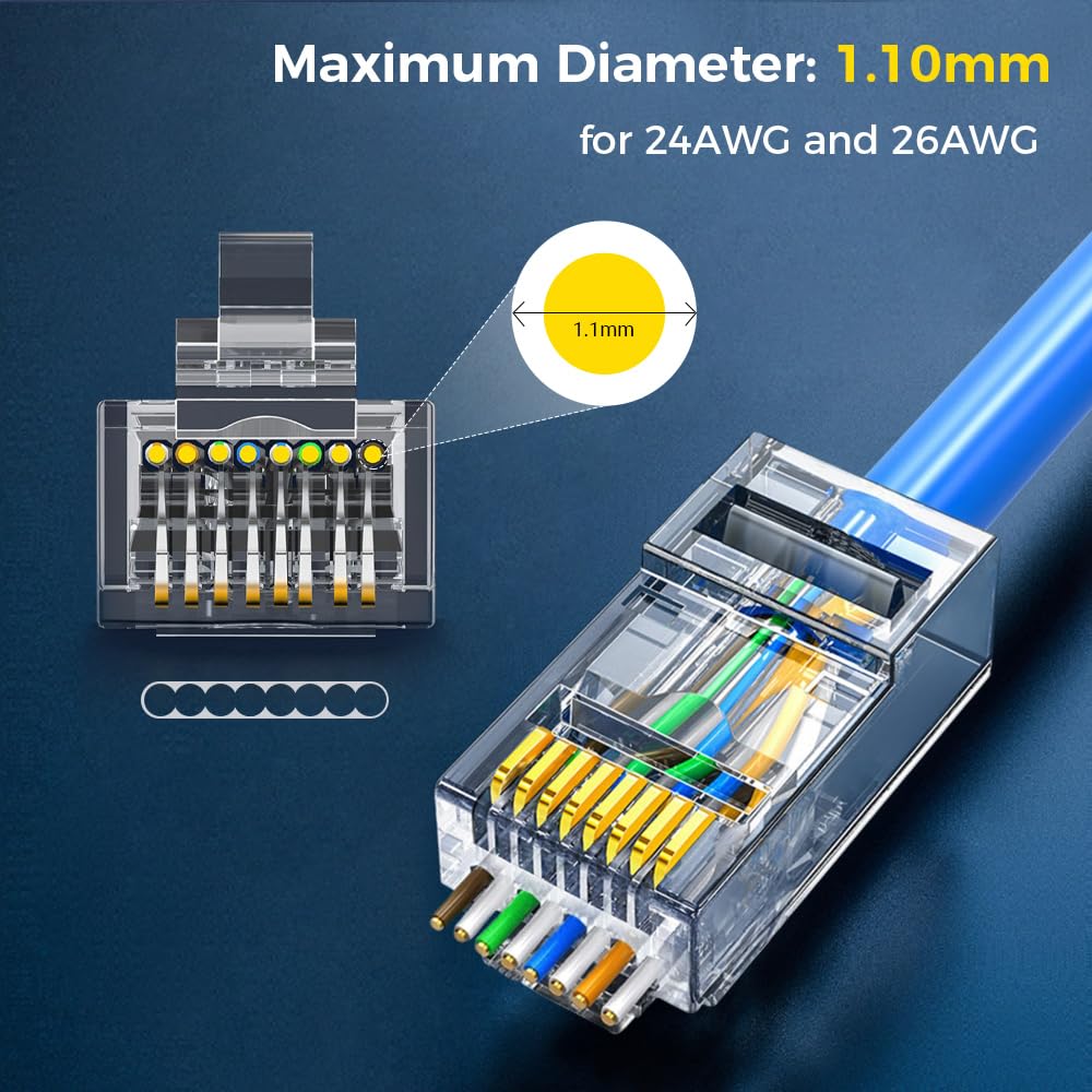 Conector RJ45 CAT6 Pass Throug - Rj45 Jack avaliação e preço
