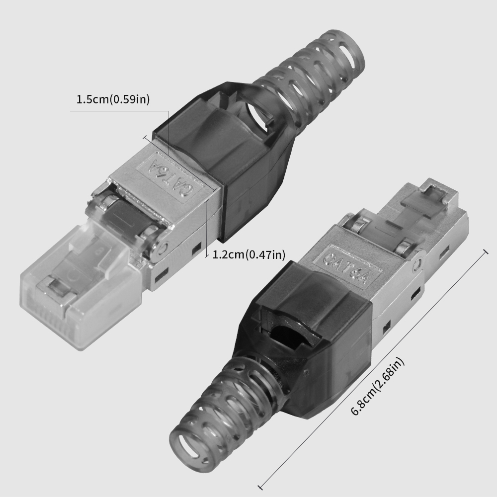 Conector RJ45 blindado Cat6A/C - Rj45 Jack avaliação e preço