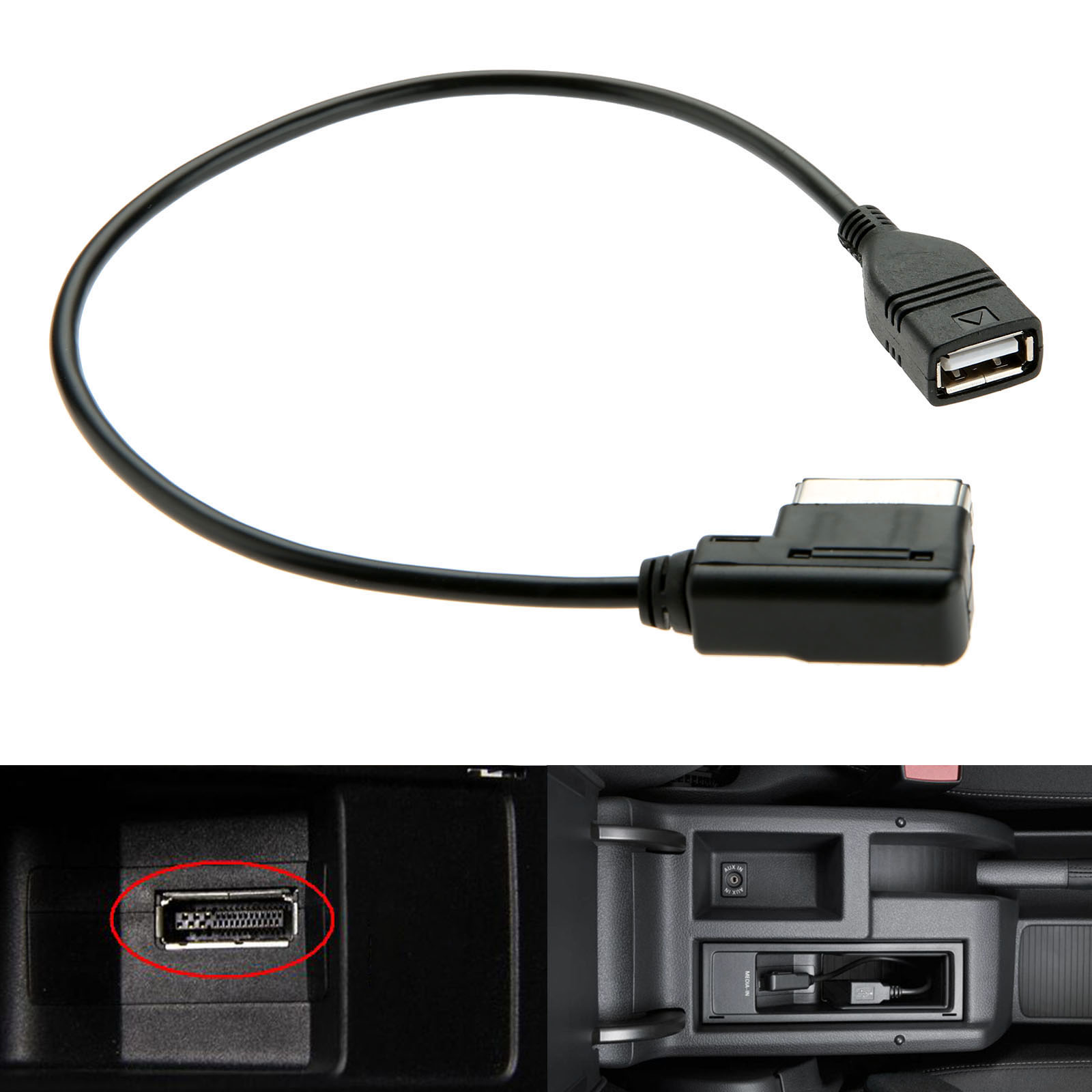 1 pc mídia-in ami mmi mdi aux  - Mdi Cable avaliação e preço