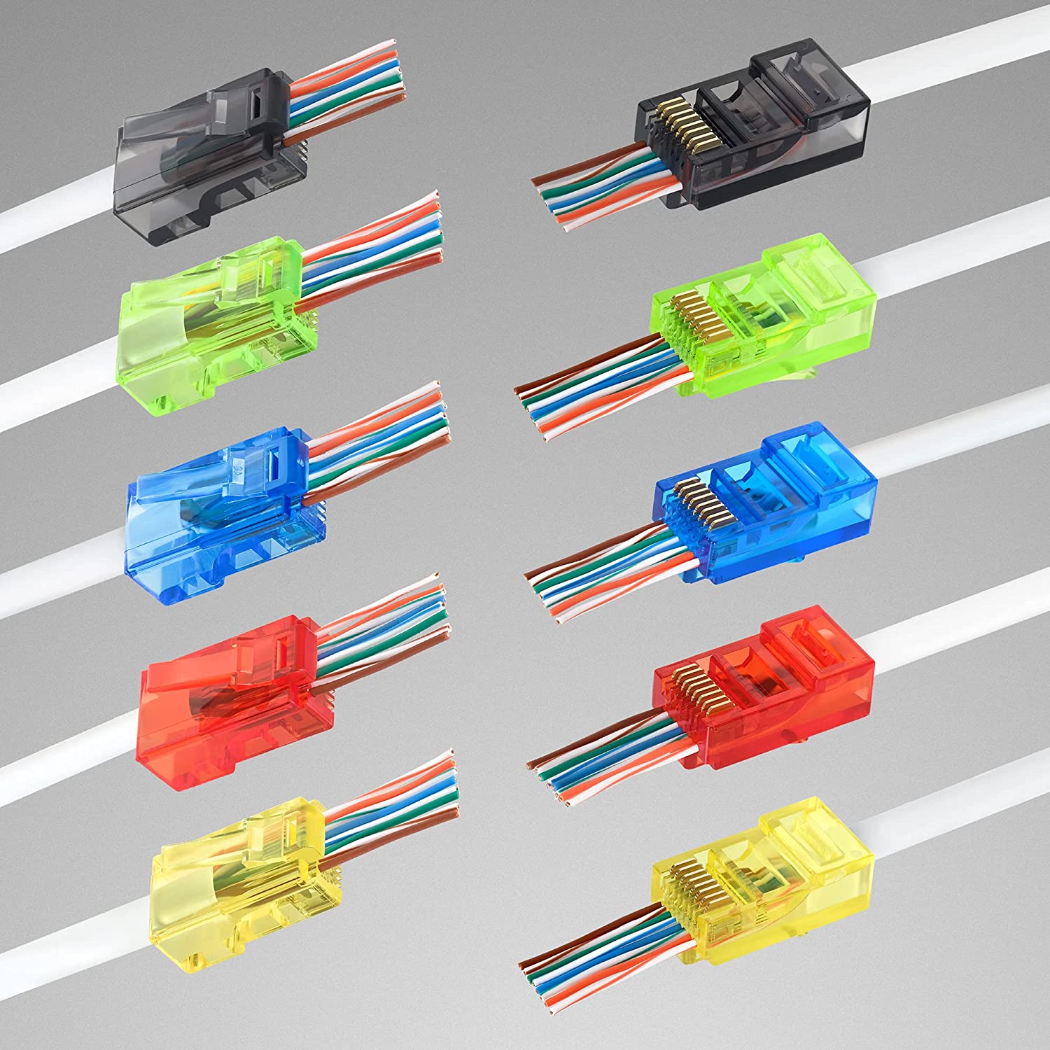 50 conectores passadores rj45  - Rj45 Jack avaliação e preço