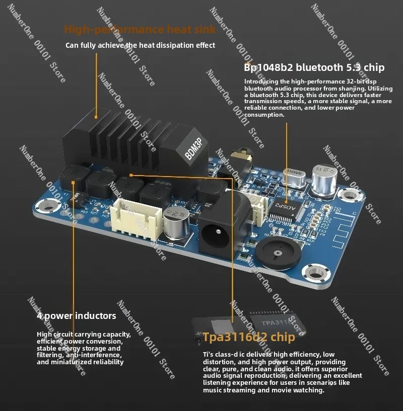 Amplificador Bluetooth 5.3 Por - Diy Speaker avaliação e preço