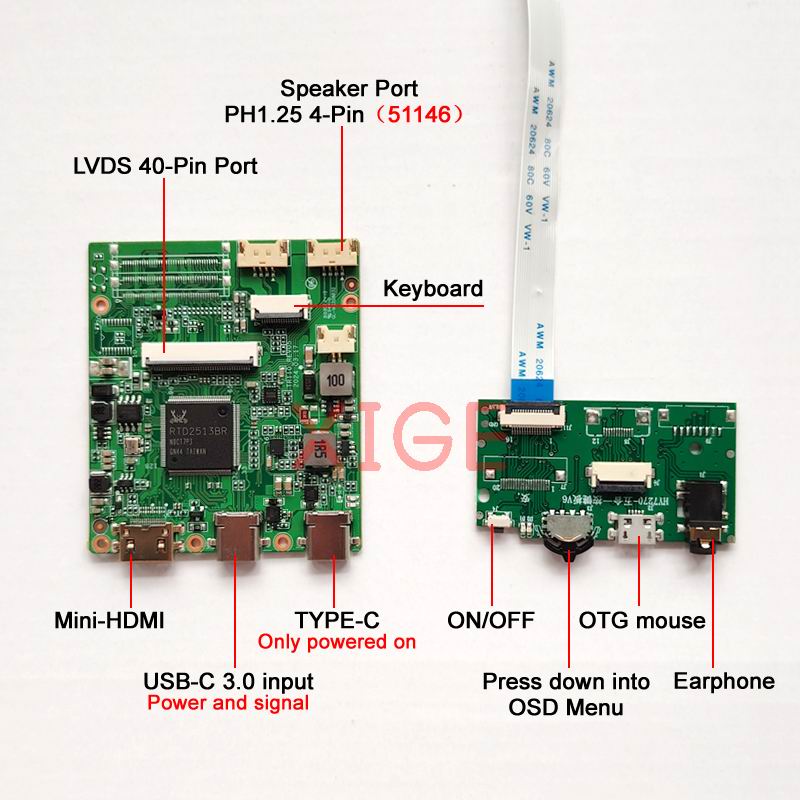 Fit N173HGE-L11/l21 usb micro  - Mdi Cable avaliação e preço