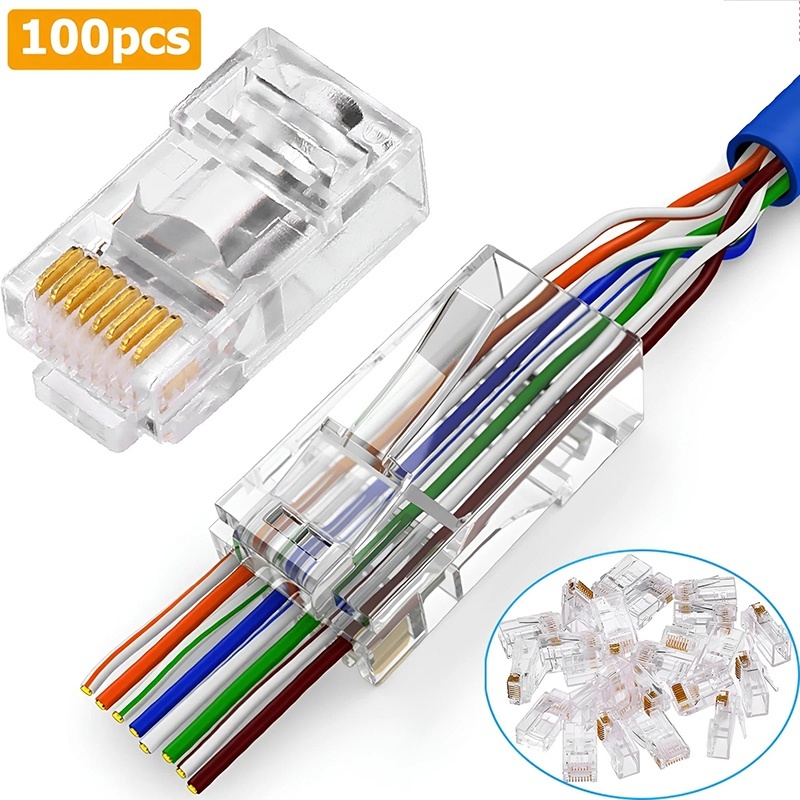 100 Peças Conector RJ45 Cat6 C - Rj45 Jack avaliação e preço